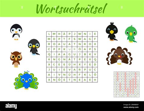 Wortsuchr Tsel Wortsuche Puzzle Spielvorlage Kinder Aktivit T