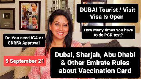 Dubai Visit Visa Latest Rules Covid Test Vaccination Card Ica