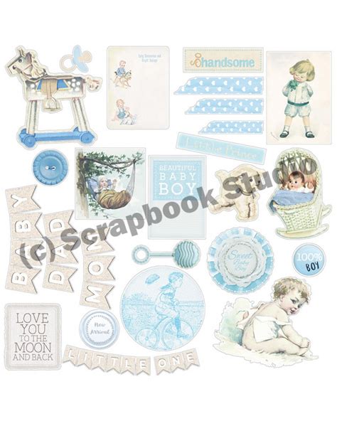 Scrapbook Studio Just Because Precious Boy Paper