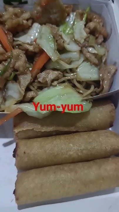 Seafood Pancit Canton With Spring Rolls Shortvideo Short Shorts