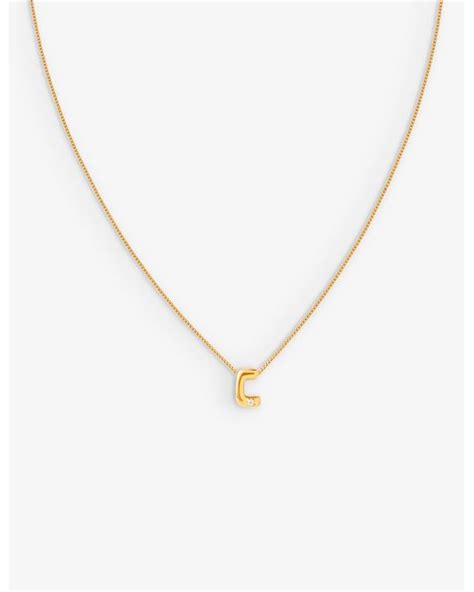 Astrid And Miyu Initial C 18ct Yellow Gold Plated Recycled Sterling