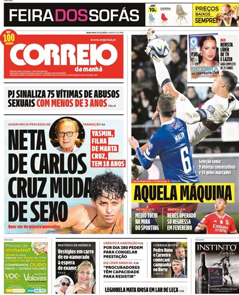 Capa Correio Da Manh Novembro Capasjornais Pt