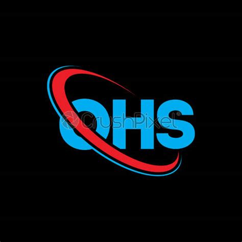 ohs logo ohs letter ohs letter logo design initials ohs stock