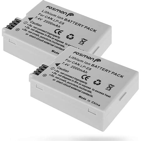 Fosmon Pack Canon Lp E V Mah Remplacement Batterie Pack