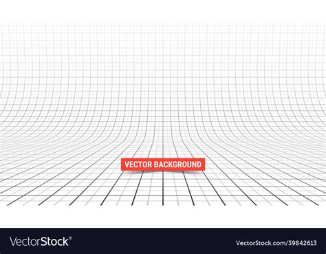 Studio Backdrop With Mesh Curved Perspective Grid Vector Image