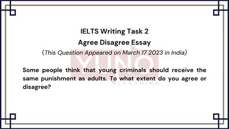 17 March 2023 IELTS Agree Disagree Essay on Punishment