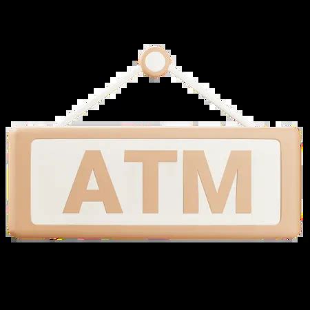 ATM Sign 3D Icon download in PNG, OBJ or Blend format