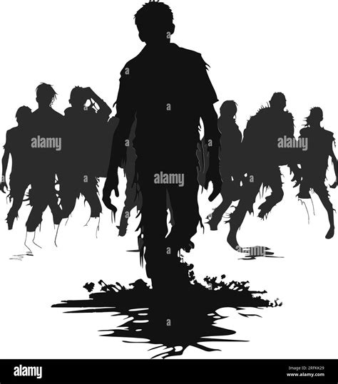 Group Of Zombies Silhouette