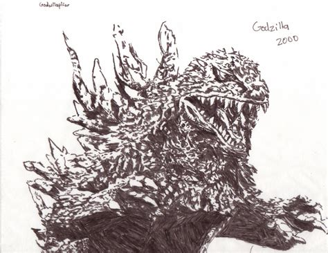 Godzilla 2000 Sketch 2 By Godzillaplier On Deviantart