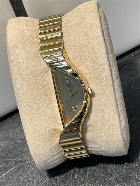 Seiko Beautiful Vintage Seiko Gold Tone Half Moon Womens Watch Grailed