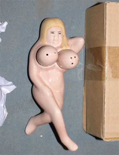 Vintage Nude Lady Woman Salt Pepper Shakers Nashville Dolly Naked