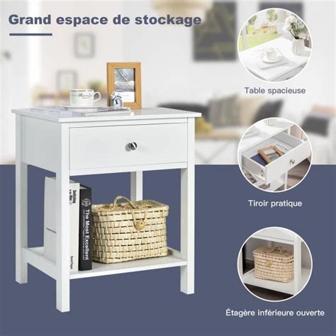 Bebeboutik Costway Lot De Table De Chevet Niveaux Style Moderne