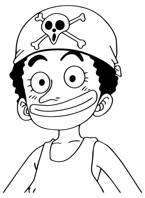 Usopp From One Piece Coloring Page Free Printable Coloring Pages