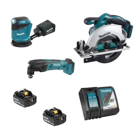 Makita 18v Lxt Lithium Ion Cordless 3 Tool Combo Kit With 2 Batteries