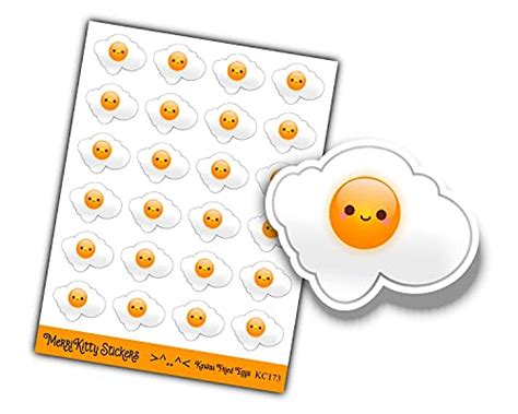 Buy Kawaii Egg Stickers Cute Fried Egg Sticker Sheet Kawaii Food