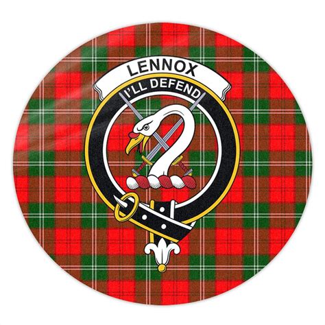 Lennox Modern Tartan Classic Crest Round Carpet