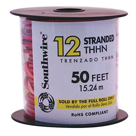 Southwire 22966651 Type THHN Nylon Jacketed 12 Stranded Building Wire