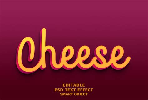 Premium PSD Cheese 3d Text Effect Design