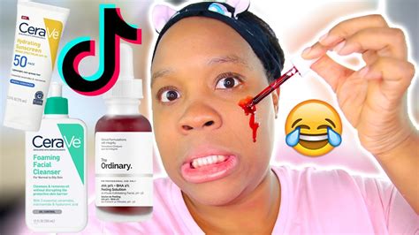 Testing VIRAL TIKTOK Skincare Routines TIKTOK SKINCARE YIKES YouTube