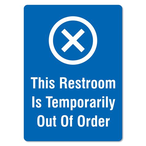 Bathroom Out Of Order Sign Printable Pe