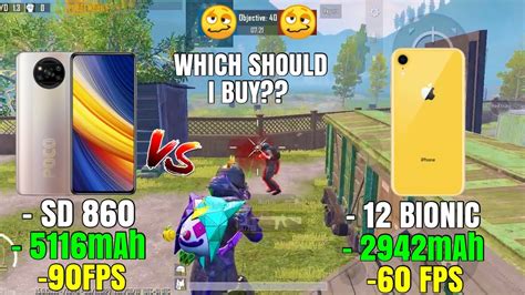 Poco X3 Pro Vs Iphone Xr 😱🔥 Pubg Tdm Test Android 90 Fps Vs Ios 60