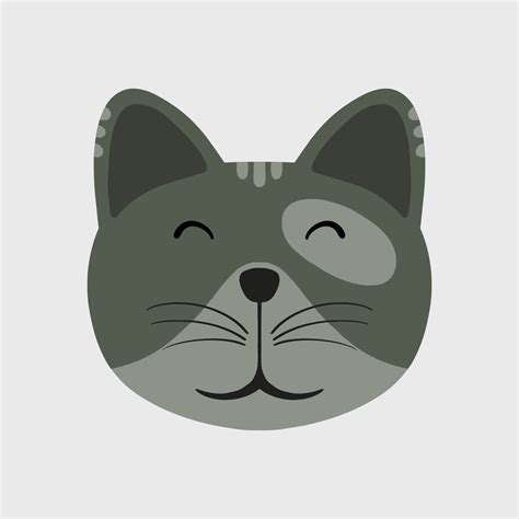 Cat head black 15652165 Vector Art at Vecteezy