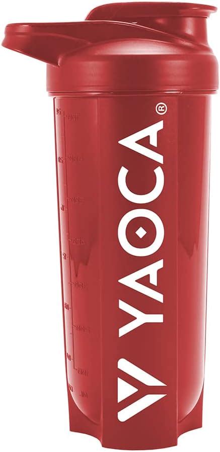 Yaoca I Shaker Vaso Mezclador De Proteina I Ml I Color Rojo I Con