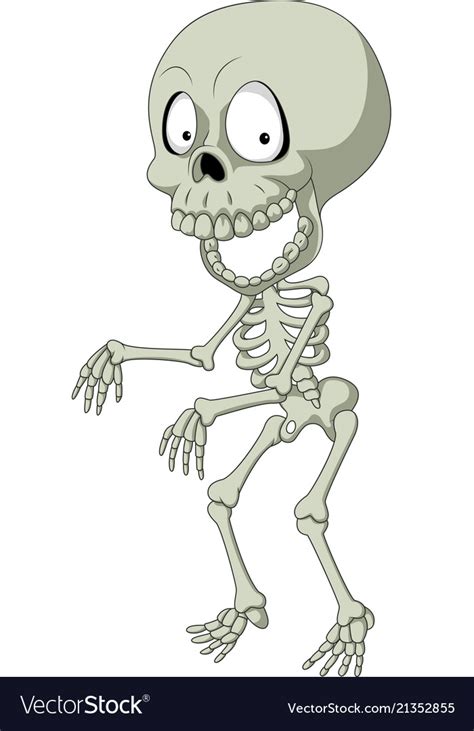 Cartoon Funny Human Skeleton Royalty Free Vector Image