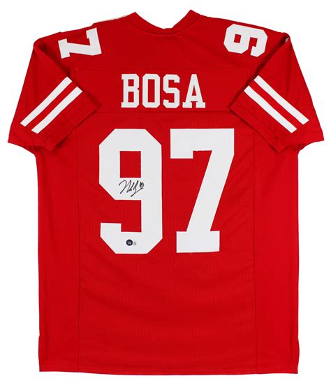 Nick Bosa Autographed San Francisco 49ers Custom Red Jersey - KBK Sports