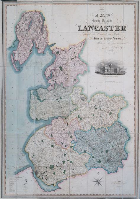 Lancashire. A Map of the County Palatine of Lancaster Divided into ...