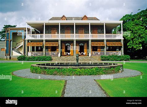 Colonial Villa Chateau De Bel Ombre Mauritius Island Africa Stock