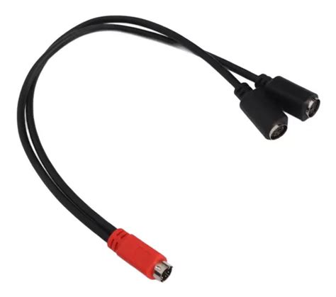 Cable Hembra Mini Din De 6 Pines A 2 Mini Din De 6 Pines Roj Cuotas