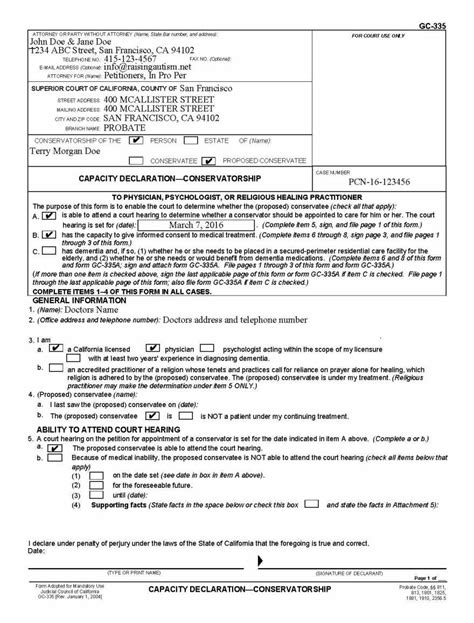 Conservatorship Forms - halvedtapes