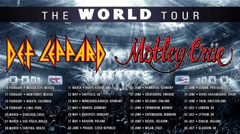 Def Leppard The World Tour With Motley Crue Youtube