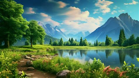 AI generated Nature Landscapes background 36227755 Stock Photo at Vecteezy