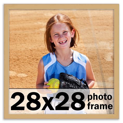 28x28 Frame Natural Brown Picture Frame - Modern Photo Frame Includes ...