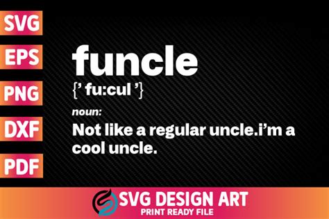 Personalised Funcle Definition Shirt Svg Graphic by SVG Design Art ...