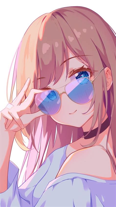 Cute Anime Girl Wearing Sunglasses Aesthetic 17 Wallpaper Images And Photos