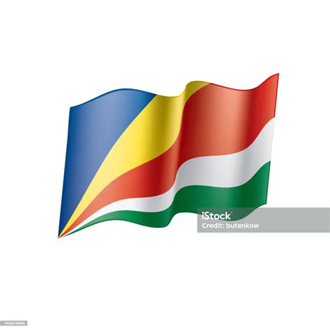 Ilustración De Bandera De Seychelles Ilustración Vectorial Y Más Vectores Libres De Derechos De