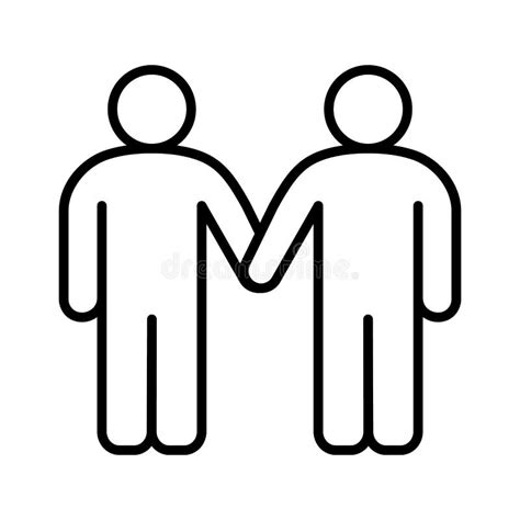 Homosexual Couple Icon Stock Vector Illustration Of Logo 167106018