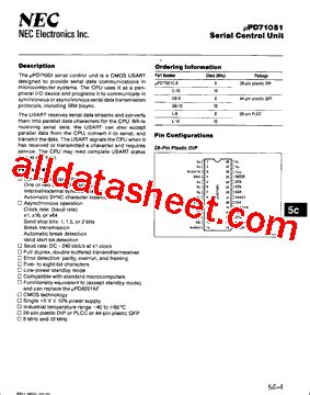 D71051C Datasheet PDF NEC