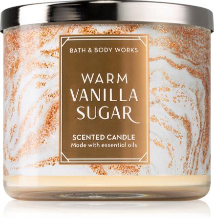 Bath Body Works Warm Vanilla Sugar bougie parfumée notino fr