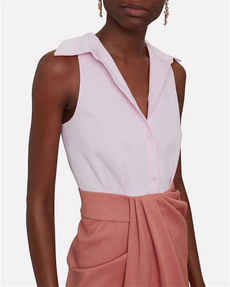 Brandon Maxwell Sleeveless Mini Shirt Dress Intermix®