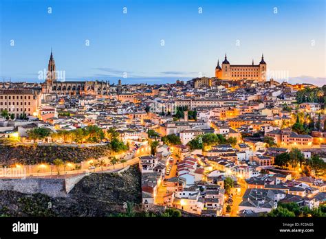 Toledo Spain Old Town City Skyline Stock Photo Alamy