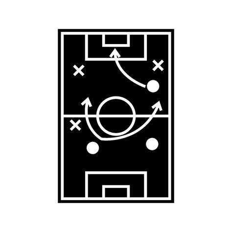 Scheme of strategy, tactics of a football game. Marketing strategy plan