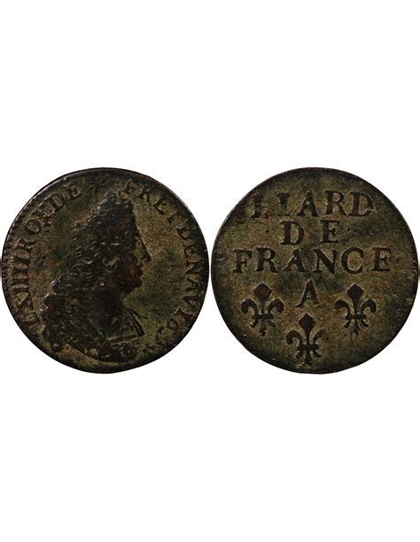 Louis Xiv Liard Au Buste Ge A Paris Cuivre Tb Suffren