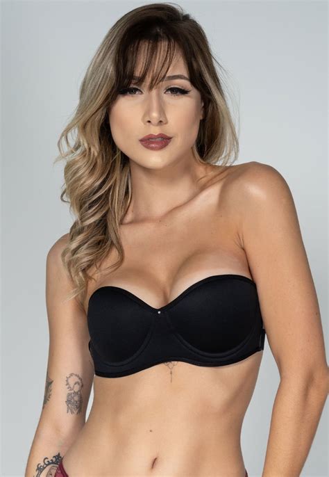 Sutiã Bella Fiore Modas Lingerie Bojo Costa Nua Preto Compre