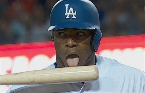 Yasiel Puig explains why he licks his bat