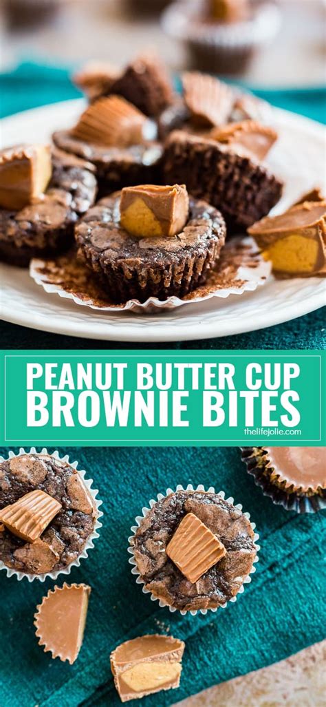 Peanut Butter Cup Brownie Bites