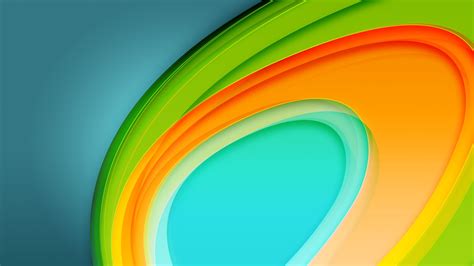 green, orange, Circle, d, 4k, 5k, abstract, 5K, teal HD Wallpaper